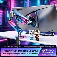 Nuevo Soporte para Pantalla de Ordenador, Degradado Rosa Azul, 24 Pulgadas, Aleación Metálica, Directo de Fábrica, Personalizado, Efecto de Recubrimiento UV Brillante, 2 a 10 KG