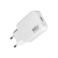 Chargeur mural USB-C GaN fin 65W, adaptateur pour ordinateur portable Type-C