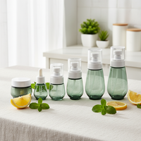 Bouteille de voyage vide en PETG ODM OEM 30ml 60ml 80ml 100ml pour cosmétiques et soins de la peau, avec pulvérisateur à pompe pour sérigraphie, vendue séparément