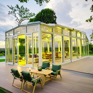 <span class=keywords><strong>Solarium</strong></span> moderne autoportant en aluminium et verre, imperméable, anti-UV, pour hiver, cour et parc, anti-corrosion, haute performance - Product Image 1