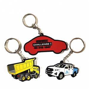Porte-clés de voiture en PVC de haute qualité, design personnalisé, vente en gros d'usine, impression UV, prix bas, porte-clés promotionnels - Product Image 1