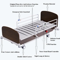 Lit d'hôpital électrique multifonctionnel réglable en bois de haute qualité VU pour soins à domicile des personnes âgées