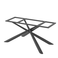 Vente en gros Pieds de table à cadre croisé Coureurs à base de métal Acier Conférence Café Salle à manger Araignées métalliques Pieds de table Araignée