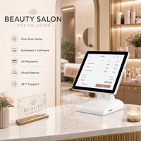 Systèmes POS 15,6 pouces avec Bluetooth et USB, mode hors ligne, qualité industrielle robuste pour salons de beauté et de manucure, longue durée de vie