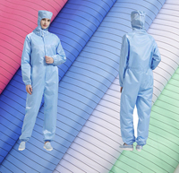 Fabricant de tissu antistatique de sécurité ESD en taffetas de polyester pour salle blanche pour vêtements de laboratoire