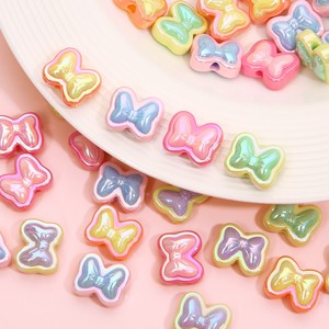 Colorido DIY materiales hechos a mano doble Color recto agujero acrílico para pulseras cadenas de teléfonos móviles accesorios mezcla de colores - Product Image 2