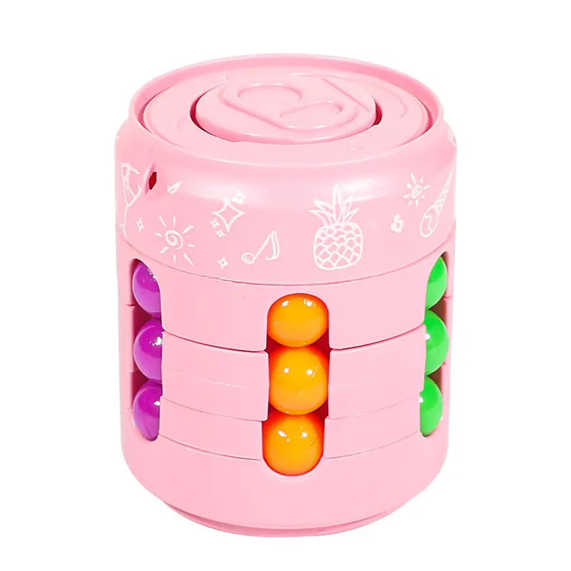 Creative Ball Can Shape Magic Cube with Rotating Magic Bean for Kids Education Play Game