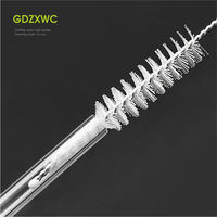 Brosse de nettoyage en tube de nylon de cuisine en acier inoxydable pour la maison Brosse de paille utile de 165mm de moins de 2 dollars