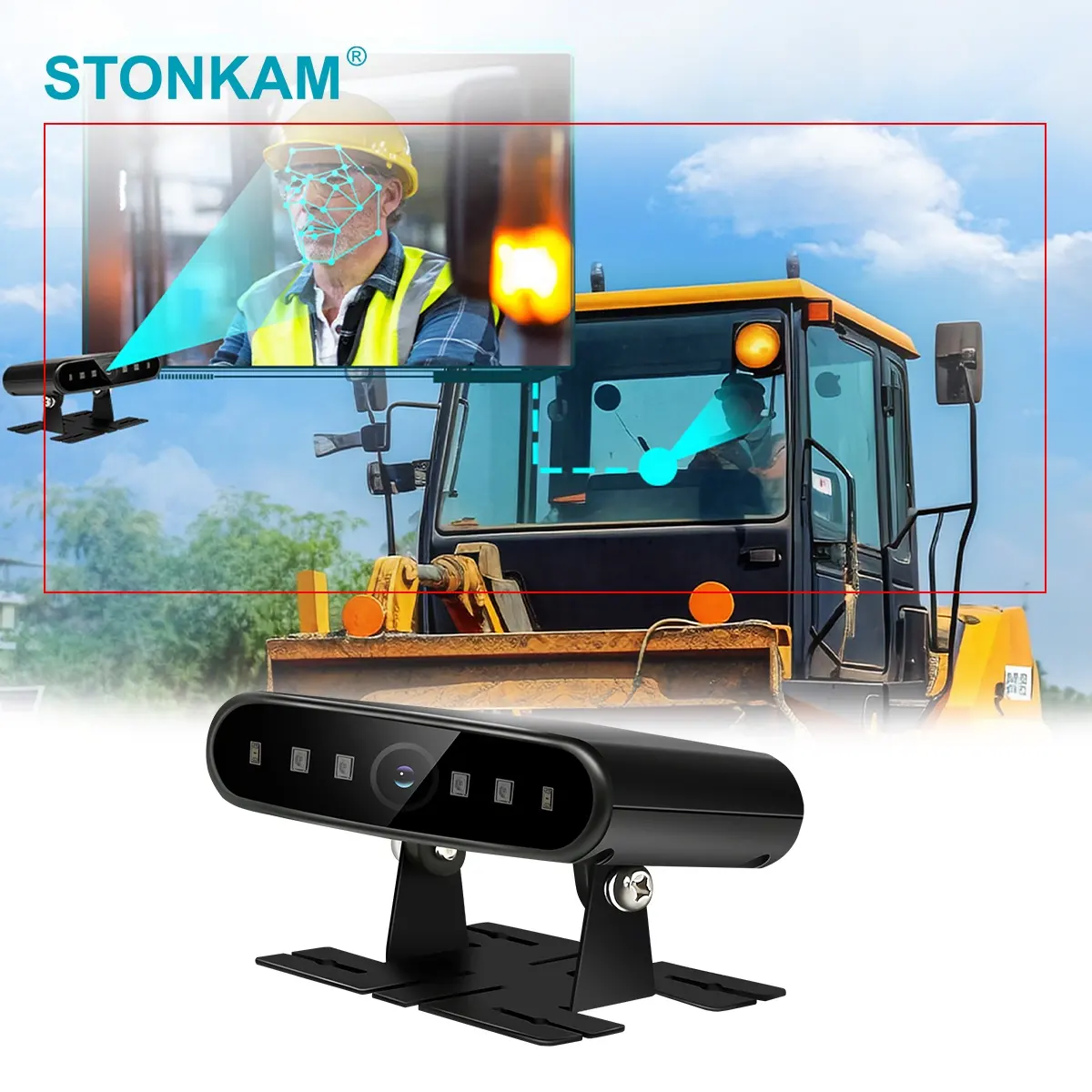 STONKAM ระบบเตือนการตื่นตระหนิงการง่วงนอนระบุคนขับรถพร้อมการบันทึกรองรับ WiFi 4G GPS