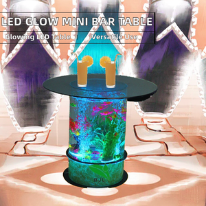 Table de bar moderne multifonctionnelle en acrylique avec fontaine d'eau et aquarium pour le salon - Product Image 2