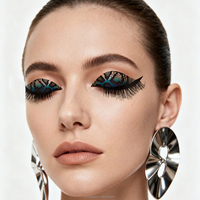 Tiebblove Factory – Kits de maquillage pour les yeux avec autocollants colorés et faux cils pour les fêtes