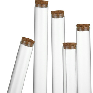 Tubes à essai en verre borosilicate 3.3, 80 ml, 30x150 mm, avec bouchons en liège, fournitures de laboratoire - Product Image 5
