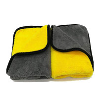 Tangju 1000 gsm Deluxe double couche absorbante en peluche lavage de voiture serviette en microfibre nettoyage de voiture séchage