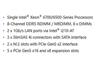 Motherboard Server ATX MS04-CE0 dengan Satu Soket Intel LGA 4710 (Socket E2), Mendukung DDR5