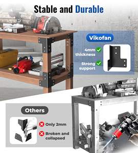 Soporte Triangular de Acero al Carbono de Alta Resistencia con Recubrimiento en Polvo Negro/Blanco para Pérgola, Valla, Poste de Madera, Conexión de Estructura Tubular para Exteriores - Product Image 3