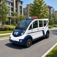 Voiture de patrouille électrique de qualité industrielle, 7 places, véhicule de sécurité avec barre lumineuse d'urgence pour campus, commerce, communauté, OEM