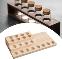 Étagère de rangement et de présentation d'huiles essentielles moderne et durable en bois de pin sur mesure à trois niveaux avec plateau à roulettes pour flacons de 5/10/15/20 ml