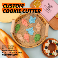 Crème glacée série Biscuit moule en plastique écologique 3D dessin animé forme bricolage Popsicle et cône sucré imprimé Biscuit
