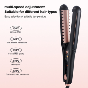 Plancha de pelo multiusos 2025: temperatura múltiple para cabello dañado y grueso, calentamiento rápido, antideslizante y sin enredos - Product Image 4