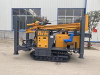 Machine de forage de puits d'eau pneumatique haute performance et durable, profondeur 200m, avec moteur diesel et générateur de pompe pour haute vitesse