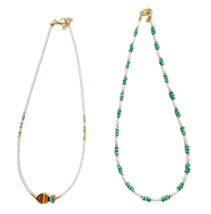 New Design Boho Summer Colorful Beads Necklace for Women Handmade Pendant <b>Charm</b> Chain Necklace Wholesale Fashionable Necklace - Product Image 1