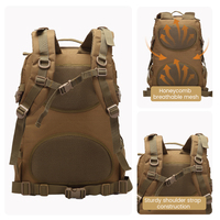 Sac à dos de moto et de chasse LUPU 45L 600D Oxford imperméable à fermeture éclair camouflage OEM anti-décoloration vert tendance