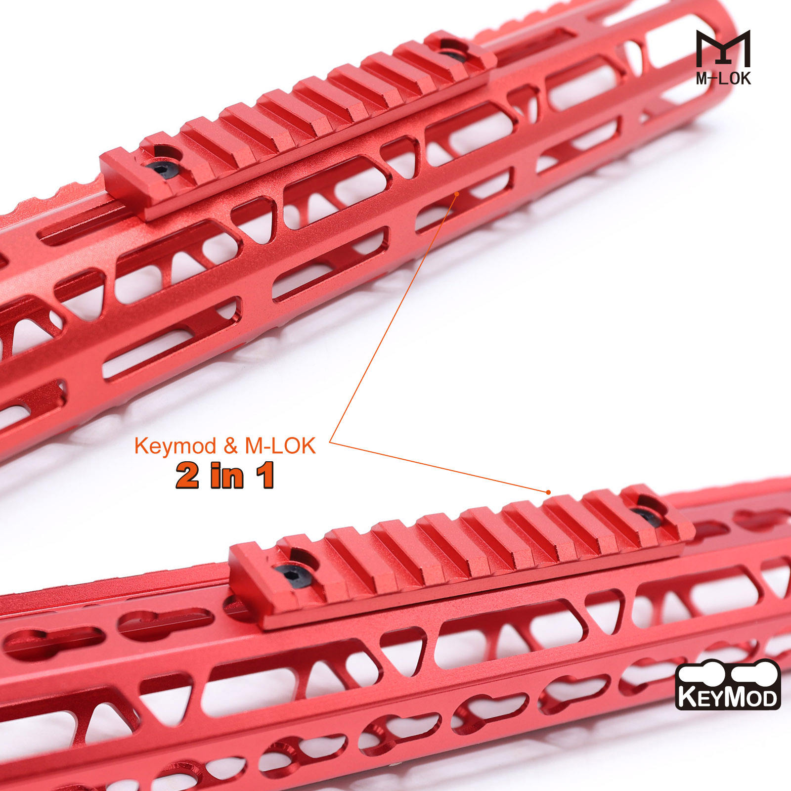 Accessori Armi Binario Sezione Rail Picatinny 3 Slot - Montaggio Keymod/M- LOK | Alluminio 6061-T6 | Per Torce E Accessori Rail Picatinny Weaver - Foto 9