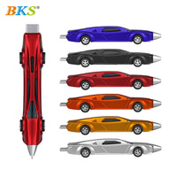 Stylo à bille publicitaire pour enfants, cadeau fantaisie, stylo de papeterie mignon, pointe de 1,0 mm, logo personnalisé, stylo en plastique promotionnel, stylo de course automobile