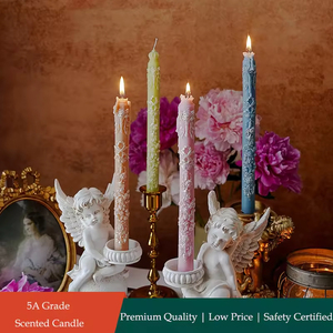 Embossed Pillar <b>Taper</b> <b>Candle</b> Handmade Scented <b>Candle</b> Wedding Decoration Valentine Gift Aromatherapy Home Decor Romantic Gift - Product Image 2
