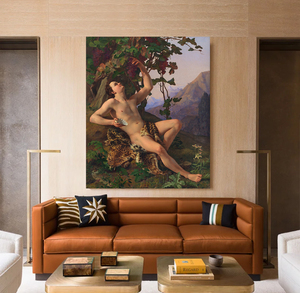 Pintura en lienzo de cuerpo de dama sexy, pintura desnuda de hombre sexy, decoración de arte de pared de dormitorio - Product Image 4