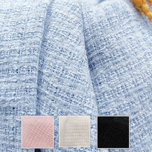 2025 Hot Bán Nhỏ Thơm Phong Cách 100% Polyester Dệt Thô Tweed Vải Cho Ăn Mặc - Product Image 1
