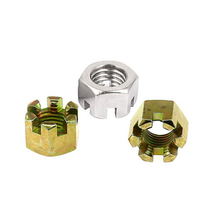 Tuercas Hexagonales Ranuradas con Rosca Métrica Zincadas, Tuerca Hexagonal de Rosca Gruesa <span class=keywords><strong>DIN</strong></span> <span class=keywords><strong>935</strong></span> - Product Image 4