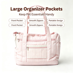 Bolso de Transporte Acolchado para Mascotas, para el Mercado Estadounidense, con Clip de Seguridad para Correa, Bolso de Transporte para Perros Pequeños - Product Image 1