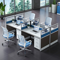 Poste de travail modulaire personnalisé OEM/ODM avec écran translucide pour 2 à 8 personnes, ensemble de mobilier de bureau moderne en bois pour personnel