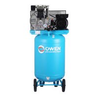 Compresseur d'air vertical stationnaire de type italien, entraîné par courroie, 220V, à piston lubrifié, refroidi par air, pour usage domestique, alimenté par courant alternatif
