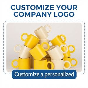 Modern Ceramic <b>Latte</b> Coffee <b>Cup</b> with Ring Handle - Creative Gift for Home Use. Large Round <b>Cup</b> Creative Ceramic Mug - Product Image 5