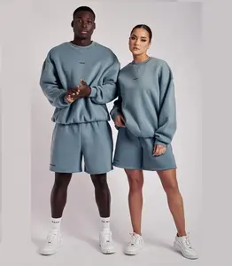 Custom casual fashion plain short tracksuits for men 1 buyer cotton hoodie sets women sweatsuit jogging suit Girl Tracksuit Sets