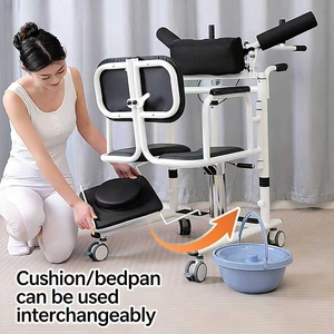Chaise élévatrice hydraulique pour transfert de patient, machine multifonctionnelle avec fonction toilette, équipement de soins à domicile, commandes en gros - Product Image 5