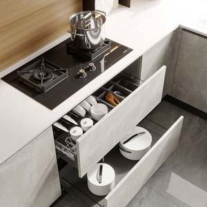 ห้องครัวโมเดิร์นทันสมัยจากมูนท็อป: ไม้ - ผสมสีขาว & ระบบจัดเก็บอัจฉริยะ - Product Image 3