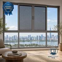 Ventanas Corredizas de Aluminio con Doble Acristalamiento y Aislamiento Acústico para Apartamentos, Balcón de Edificio de Gran Altura