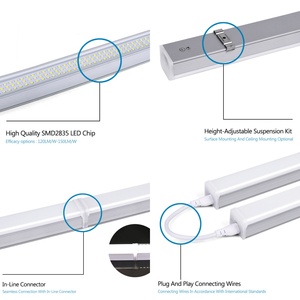 Ống đôi cửa hàng có thể kết nối tuyến tính dải lịch thi đấu 40W 60W <span class=keywords><strong>T5</strong></span> Văn Phòng mờ Trần Đèn 4ft 30w 4000K 5000K Tường Gắn đèn - Product Image 3