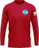 Chemises à manches longues Dry Fit personnalisées pour hommes, impression sur le devant, personnalisables, évacuation de l'humidité, protection solaire UV, 100% polyester