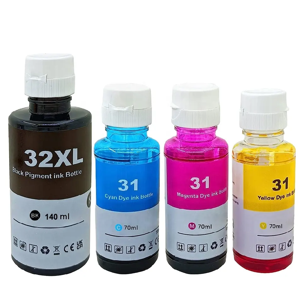 Supricolor 1VV24A 32XL BK kit de recarga de tinta corante de tinta CISS compatível para HP Smart Tanque 450 455 555 570 651 655