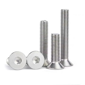 304 Stainless Steel Countersunk Head Socket Cap Screws DIN7991 Metric Standard Thread Grade A Class 8.8 - Product Image 1
