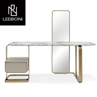 Table de vanité de maquillage nordique Vanité de maquillage d'angle Vanité de maquillage de luxe européenne