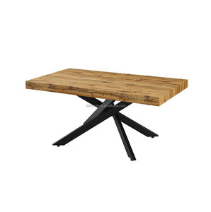 Top retrattile <span class=keywords><strong>allungabile</strong></span> lungo <span class=keywords><strong>tavolo</strong></span> da pranzo piedi in <span class=keywords><strong>metallo</strong></span> importato MDF <span class=keywords><strong>legno</strong></span> espandibile mobili per la casa in ferro <span class=keywords><strong>tavolo</strong></span> moderno - Product Image 4