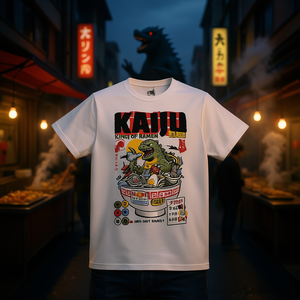 Camiseta Kaiju King Of Ramen, camiseta gráfica blanca unisex - Product Image 3