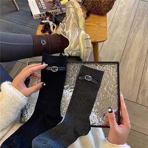 Calzini Casual alla Moda per Donna con Ricamo Pesante, Certificato CE, Clip per Giarrettiera, Stile Vintage Ins, Calzini a Metà Polpaccio - Product Image 5