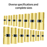 Longueur personnalisée 60mm Profil européen Serrure de porte cylindrique double face en laiton massif pour la sécurité des portes