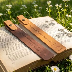 PU Leather Long Strip <b>Bookmark</b> DIY Reading Page Clip Modern Portable Welcome <b>Gift</b> for Teachers and Students - Product Image 2